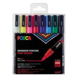 1 Lot de 8 Marqueurs peinture uni-POSCA tout support. Assortis.