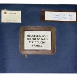 1 Pochette courrier à soufflet L 42xP 5xH 32 cm bleue en polyester