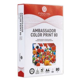 1 Carton de 5 Ramettes de 500 feuilles blanches A4 80g AMBASS. COLOR PRINT FIDUCIAL