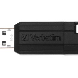Verbatim Micro-clé USBPinStripe de 64 Go - noire