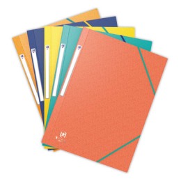1 Lot de 10 Chemises 3 rabats à élastiques OXFORD Bicolor Recyc+ Assorti 5couleurs