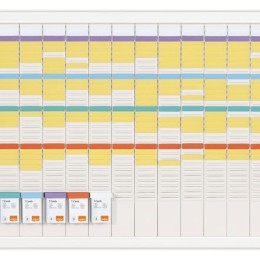 1 Kit planning annuel 13 colonnes 32 fentes - Blanc
