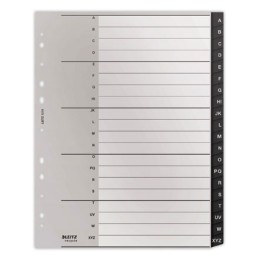 1 Jeu d'intercalaires alphabétiq extra larges LEITZ Recycle - PP- A4-20T