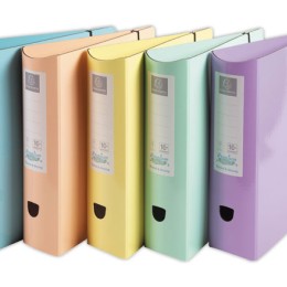 1 Classeurs dos arrondi 8 cm Aquarel (couleurs assorties)