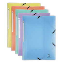 1 Chemise 3 rabats à élastiques Exacompta PP A4 Chromaline Pastel