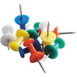 1 Blister de 25 Punaises de signalisation Push-pins - Coloris assortis
