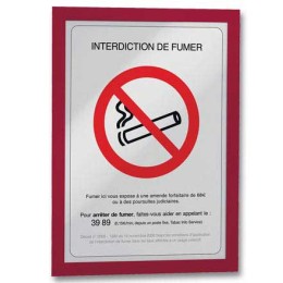 1 Lot de 2 Cadre d'affichage adhésif Duraframe - A4 -  Rouge