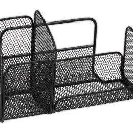 1 Organiseur de bureau métal Mesh - 3 compartiments - Noir