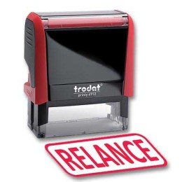 1 Timbre à formule commerciale  X-Print "Relance" - rouge