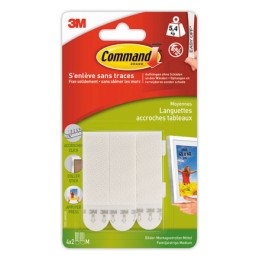 1 Languettes accroche tableaux Command¿ - Blanc