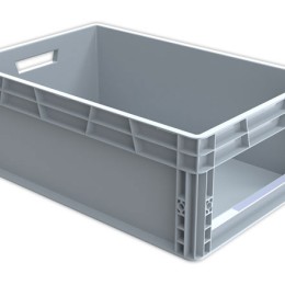 1 Bac picking avec ouverture large gris 45L