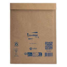 1 Lot de 100 pochettes matelassées kraft recyclées à bulles d'air 240X330 mm