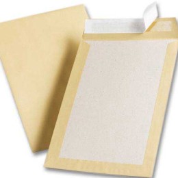 1 Carton de 100 Pochettes de protection kraft brun doscarton rigide 229x324 mm 120g