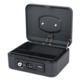 1 Caissette à monnaie 2 compartiments ouverture bouton poussoir noir