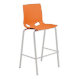 1 Tabouret haut FONDO HOCKER polypropylène orange
