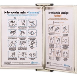 1 Support mural 10 poches INOX Stérifold-Blanc