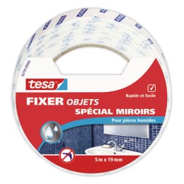1 ruban double-face pour miroir à fixer 5m x19mm
