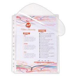 1 Boite de 50 Pochettes perforées EXACOMPTA à soufflet avec rabat ouverture haut
