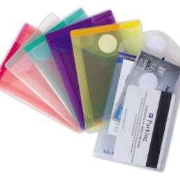 1 Lot de 6 Pochettes PP fermeture velcro® en PP 18/100ème (180 µm) - coloris ass
