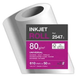 1 Carton de 2 Rouleaux de papier non couché CLAIREFONTAINE 0,610 x 50 m - 80g