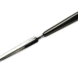 1 Ouvre-lettres classique manche en plastique noir, 21 cm