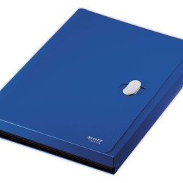 1 Trieur extensible Leitz en PP recyclé - 6 compartiments - Bleu