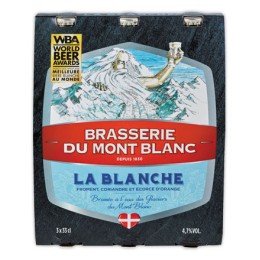 1 Pack de 12 Bouteilles de bière blanche Brasserie du Mont Blanc - 33 CL