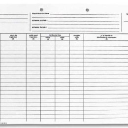 1 Lot de 50 Fiches individuelles d'actionnaires