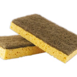 1 Lot de 2 Eponges grattantes écologiques surfaces délicates