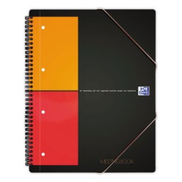 1 Cahier spirale Meetingbook, A5+, 160p avec chemise, 5x5, 160 pages