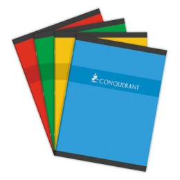 1 Cahier agrafé Conquérant 70g, 24X32, 5x5, 96 pages