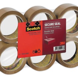 1 Lot de 6 rouleaux de ruban d'emballage Scotch ®SECURE SEAL50 mm x 66 m  Havane