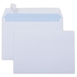 1 Boite de 500 Enveloppes 162x229mm blanches 80g bande siliconée Eco