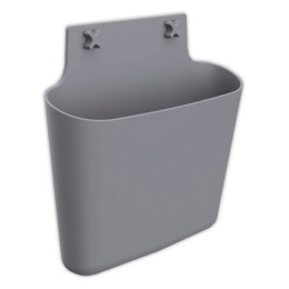 1 Corbeille murale banne en polypropylène anthracite.