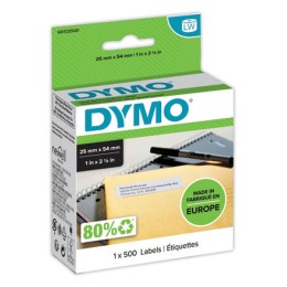 1 Rouleau de 500 étiquettes blanches 54x25 mm pour DYMO Label Writer