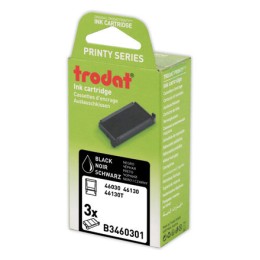 1 Blister de 3 Encriers Trodat 46030a noir