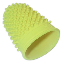 1 Sachet de 12 Doigtiers en caoutchouc jaune pour Hommes (21 mm)