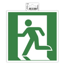 1 Panneau adhésif évacuation gauche 20 cm - Vert