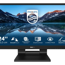 PHILIPS Moniteur Tactile 23.6pcs - 10 PTS - VGA - HDMI - DP HUB USB 3.1 x 2 - garantie 3 ans - Câbles fournis