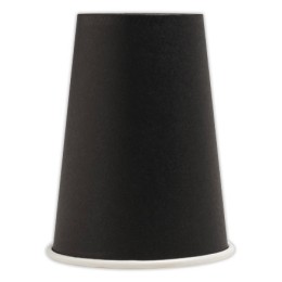 1 Sachet de 15 Gobelets en carton 20 cl Noir - Pro nappe