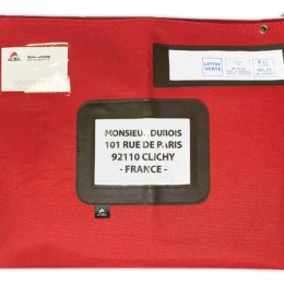 1 Pochette courrier 42x32 cm rouge en polyester