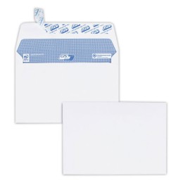 1 Boite de 200 Enveloppes blanches C6 100g bande de protection