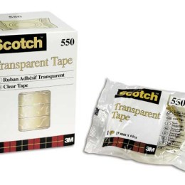 1 Adhésif transparent SCOTCH 550 - 66 m x 19 mm-sans solvant
