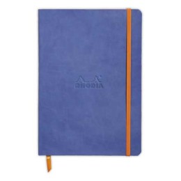 1 Carnet broché ligné Rhodiarama A5 160 p., couverture souple bleu