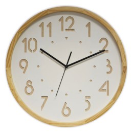1 Horloge murale 41 cm cadran bois
