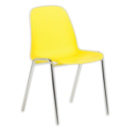 1 Chaise Charlotte translucide jaune