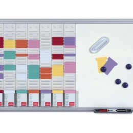 1 Planning Kit 7 colonnes 24 fentes et tableau blanc