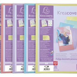 1 Protège-documents personnalisables Kreacover Pastel-30 poches - Assort