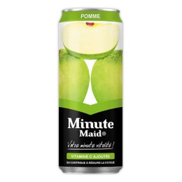 1 Carton de 24 Canettes MINUTE MAID saveur pomme 33 cl