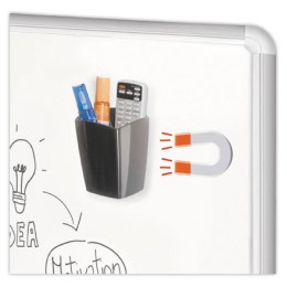 1 Pot à crayons magnétique noir pour tableau en verre